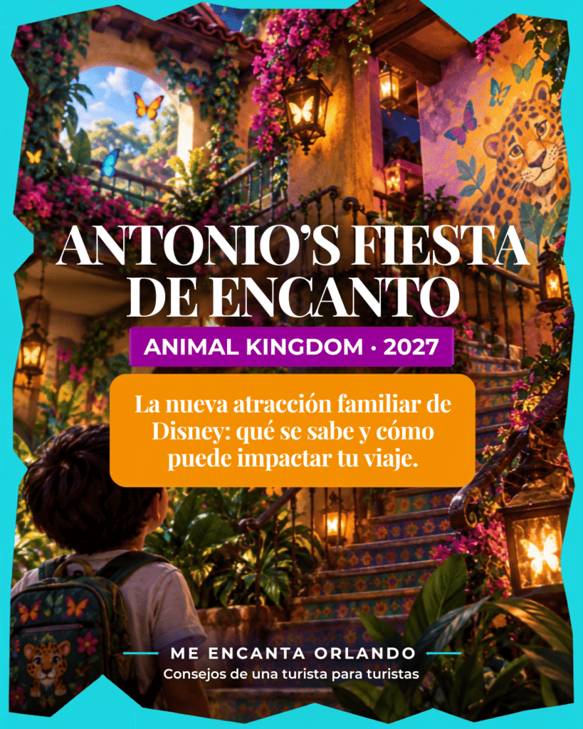 Antonio’s Fiesta de Encanto en Disney’s Animal Kingdom 2027, con una Casita inspirada en Encanto, vegetación tropical