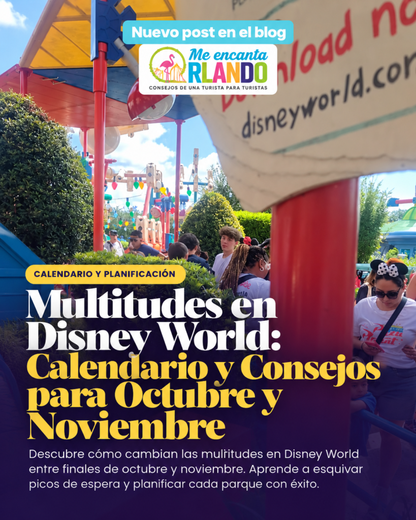multitudes en Disney World